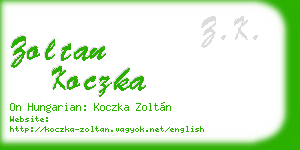 zoltan koczka business card